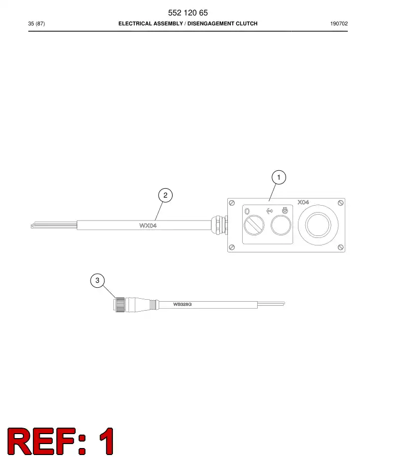 55212053a 552 120 53a Electrical Assembly - Sandvik Technical Drawing