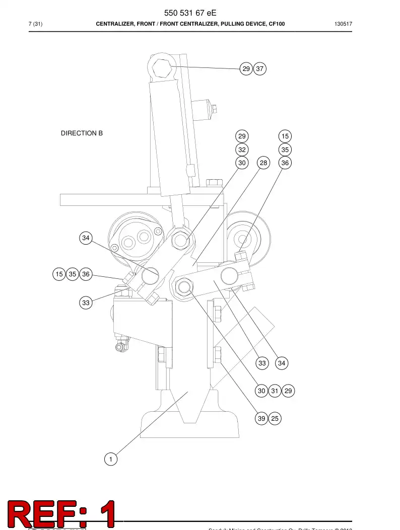 55212055 552 120 55 Frame - Sandvik Technical Drawing