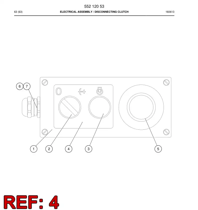 55212062 552 120 62 Decal - Sandvik Technical Drawing