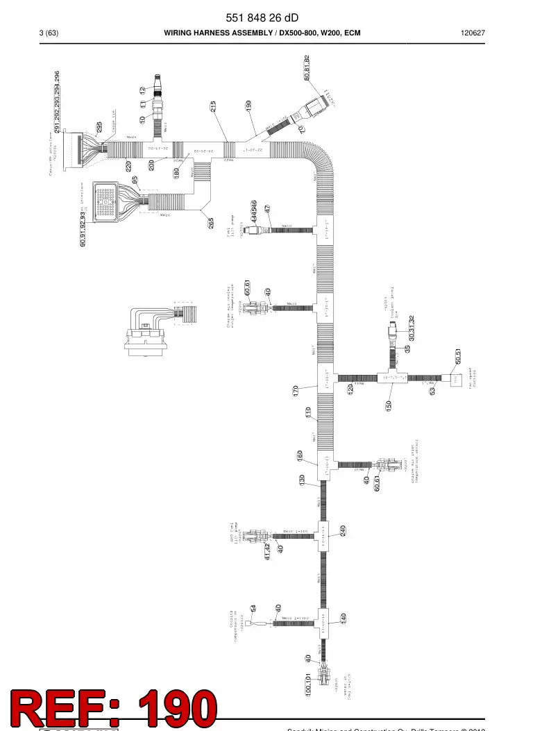 55212157 552 121 57 Adapter, Tee - Sandvik Technical Drawing