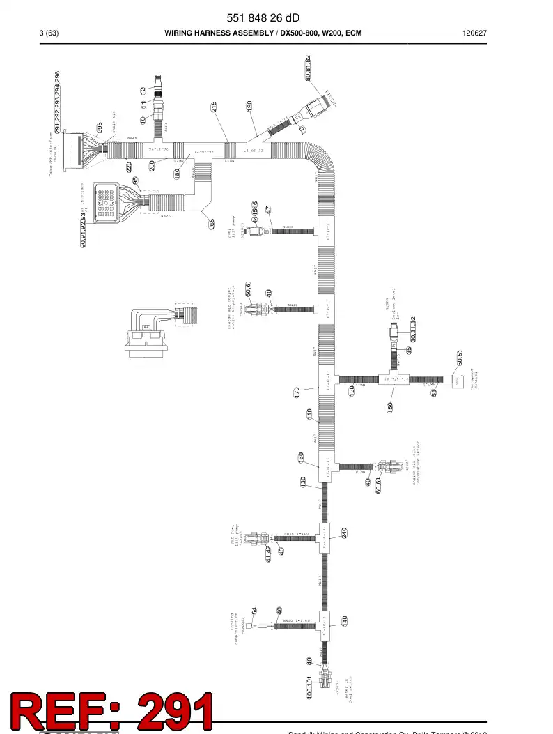 55212162 552 121 62 Connector - Sandvik Technical Drawing