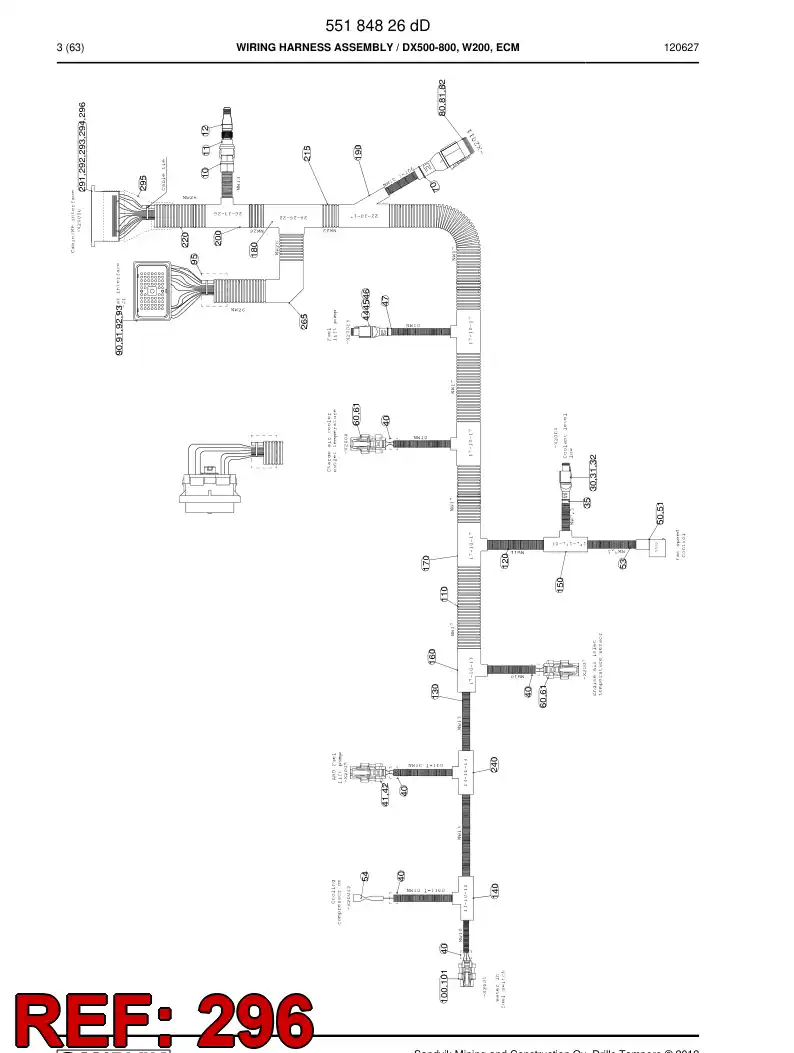 55212163 552 121 63 Accessories, Connector - Sandvik Technical Drawing