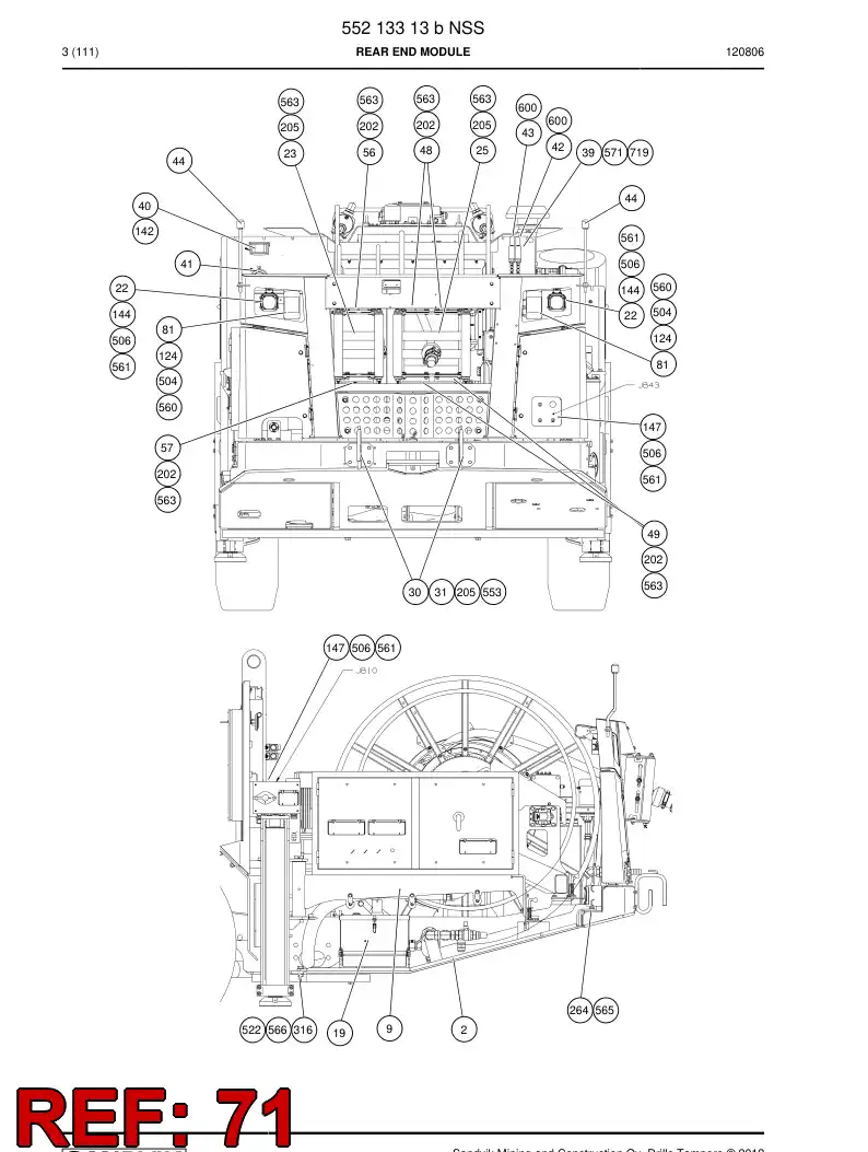 55212464 552 124 64 Mounting - Sandvik Technical Drawing