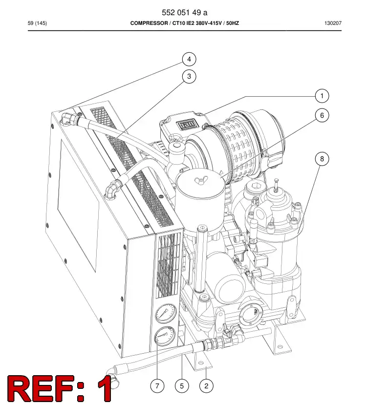 55212496 552 124 96 Motor, Electric - Sandvik Technical Drawing