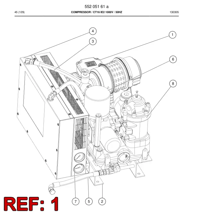 55212508 552 125 08 Motor, Electric - Sandvik Technical Drawing