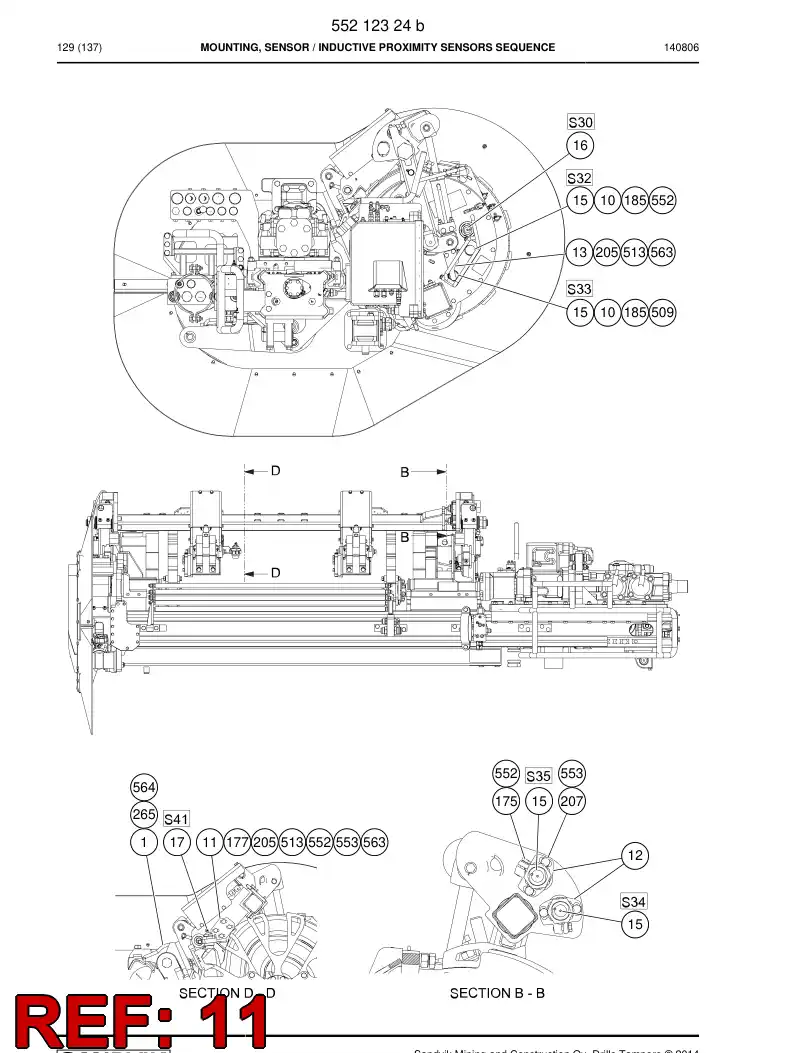 55212550 552 125 50 Plate - Sandvik Technical Drawing
