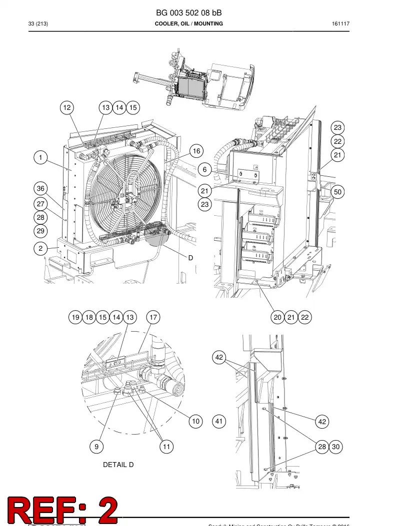 55212555 552 125 55 Mudguard - Sandvik Technical Drawing