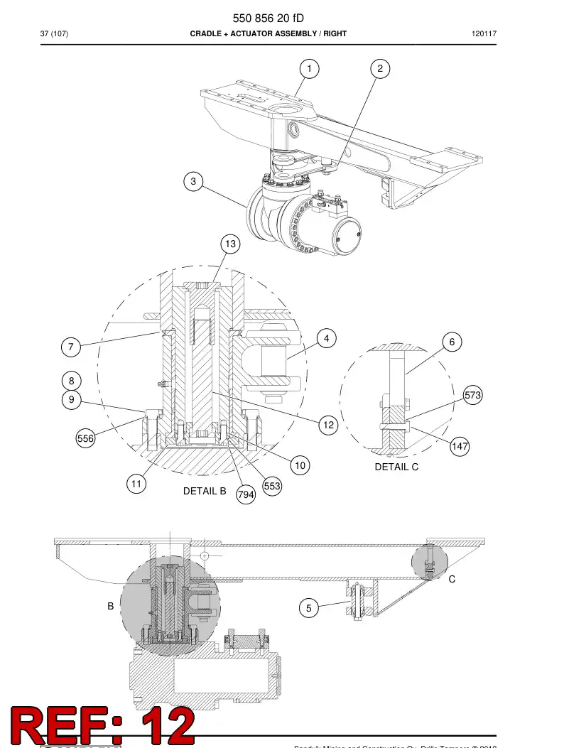 55212568 552 125 68 Bar - Sandvik Technical Drawing