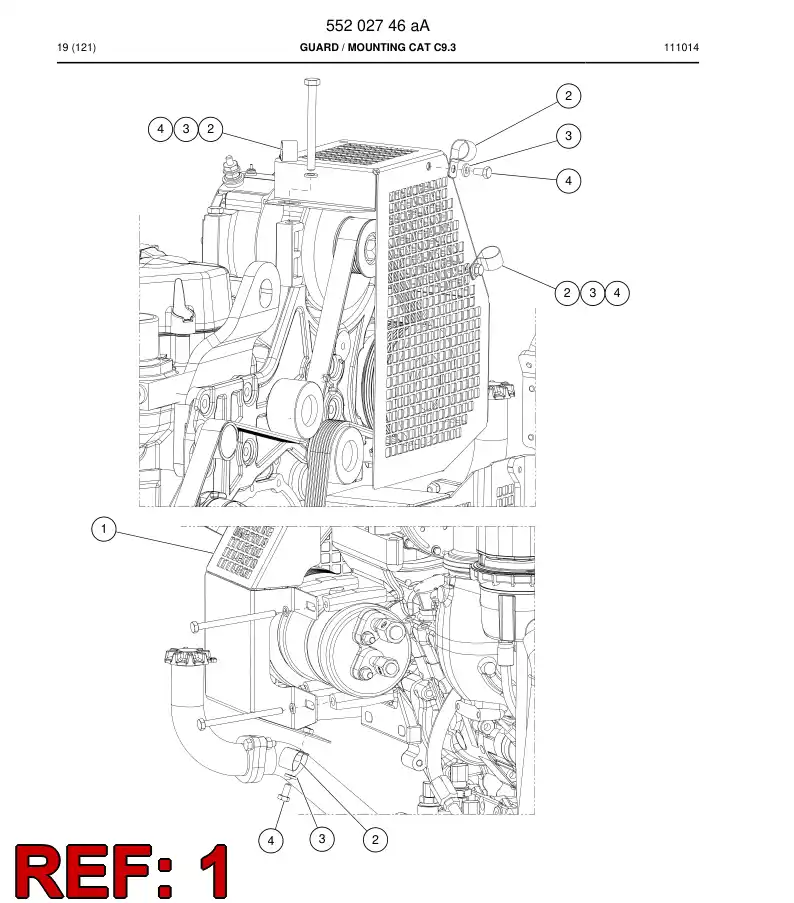 55212581 552 125 81 GUARD - Sandvik Technical Drawing