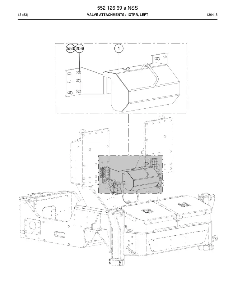 55212669a 552 126 69a Valve attachments - Sandvik Technical Drawing