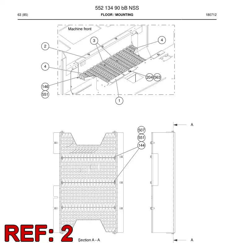 55212701 552 127 01 FEIXE, SUPORTE - Sandvik Technical Drawing