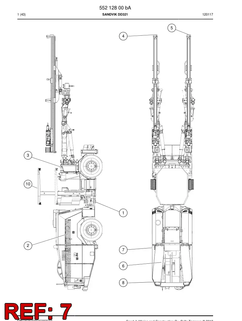 55212797c 552 127 97c Electric module - Sandvik Technical Drawing