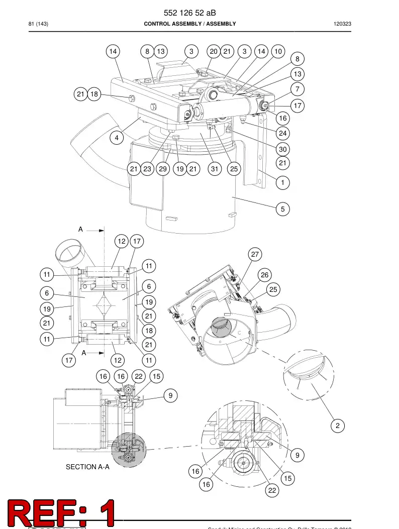 55212848 552 128 48 Frame - Sandvik Technical Drawing