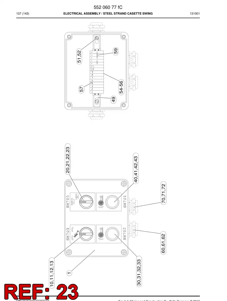 55212908 552 129 08 SINAL - Sandvik Technical Drawing