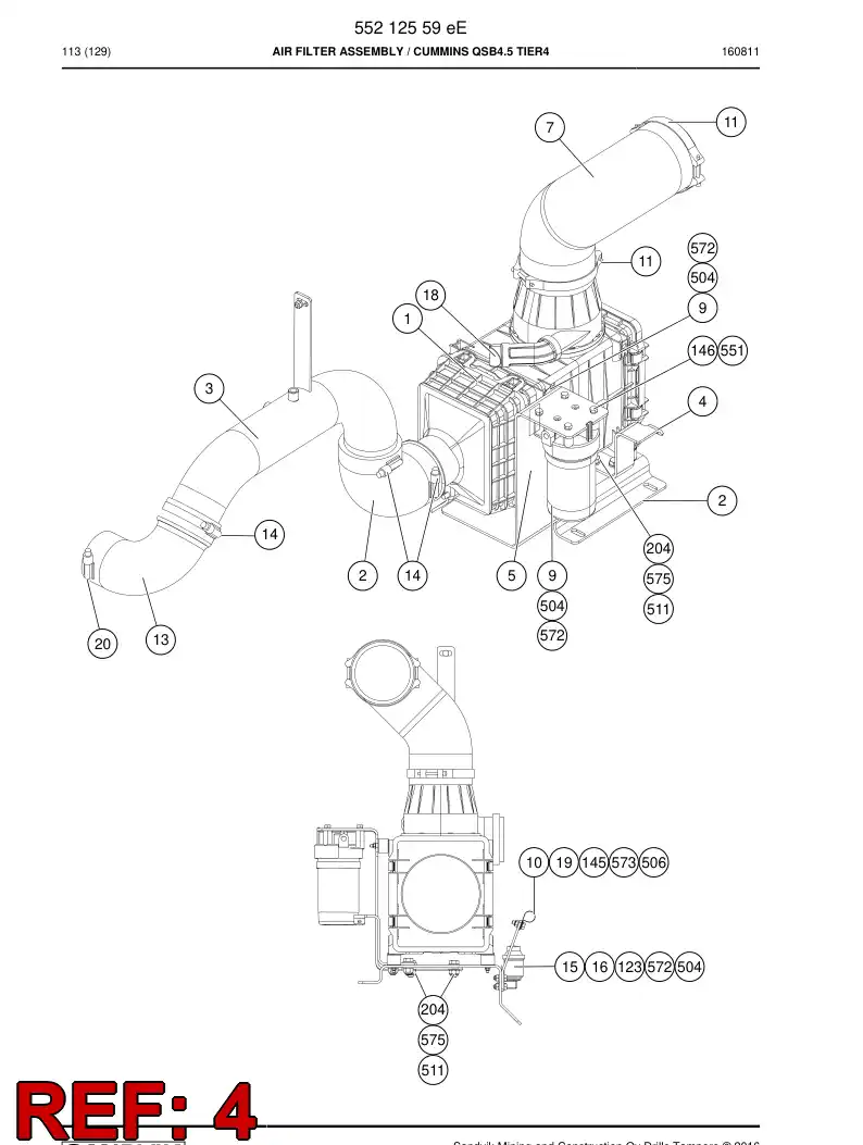 55212972b 552 129 72b Plate - Sandvik Technical Drawing