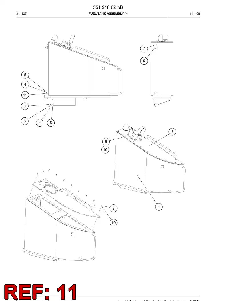 55212987 552 129 87 STRAIGHT THREAD ADAPTER - Sandvik Technical Drawing