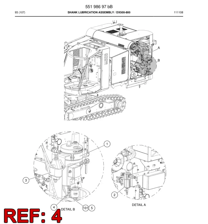 55212988 552 129 88 Straight thread adapter - Sandvik Technical Drawing