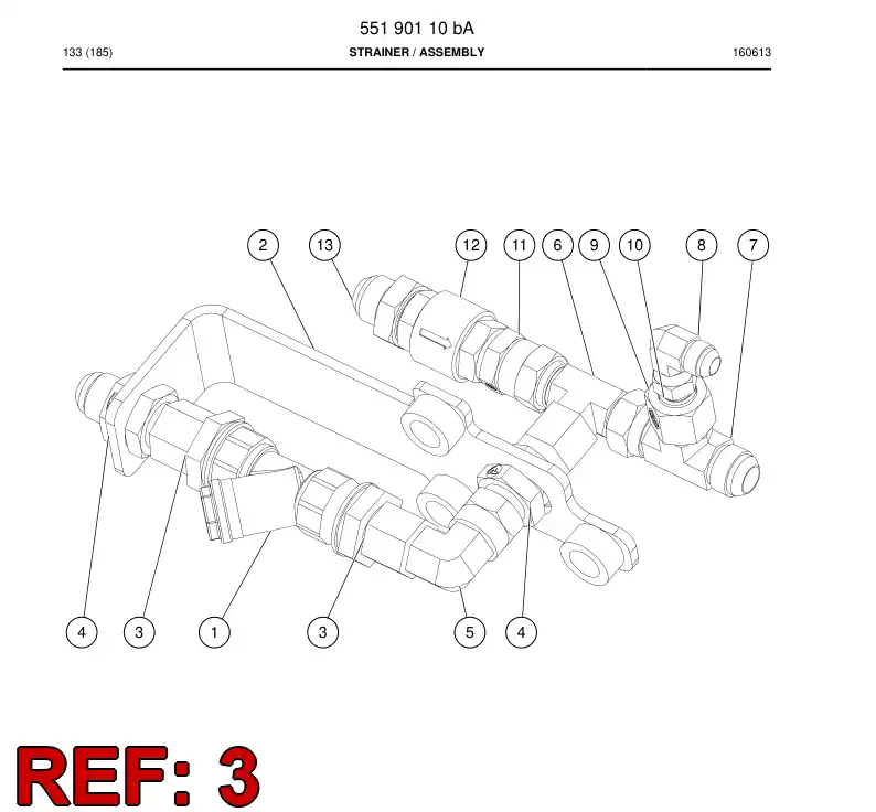 55213373 552 133 73 SWIVEL NUT MALE ADAPTER - Sandvik Technical Drawing