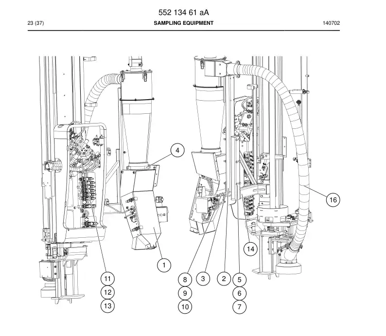 55213461a 552 134 61a Sampling Equipment - Sandvik Technical Drawing