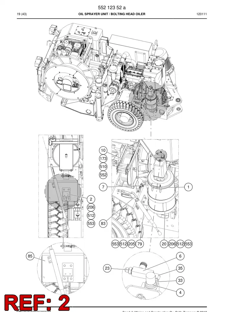 55213486 552 134 86 BRACKET - Sandvik Technical Drawing