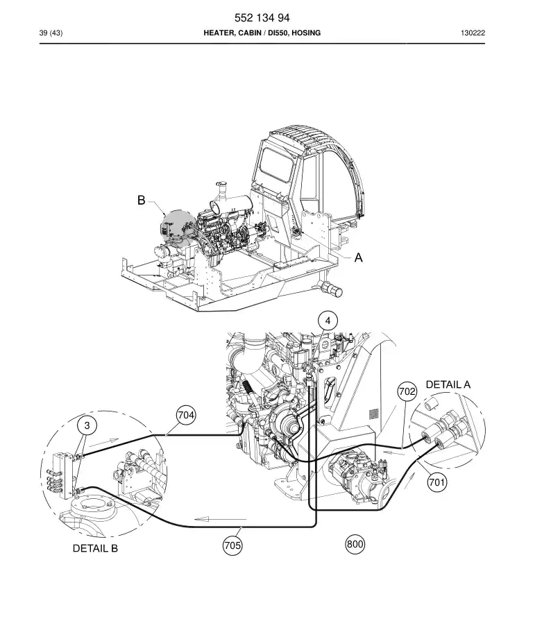 55213494 552 134 94 Heater, Cabin - Sandvik Technical Drawing