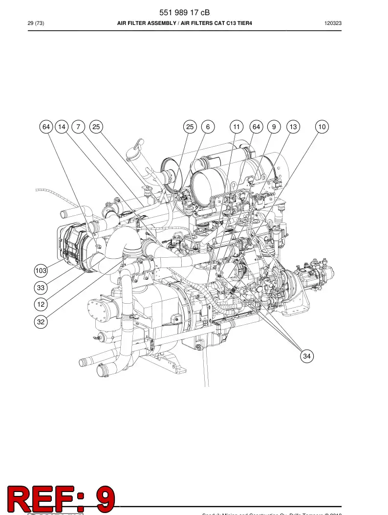 55213551 552 135 51 Cooling tube - Sandvik Technical Drawing