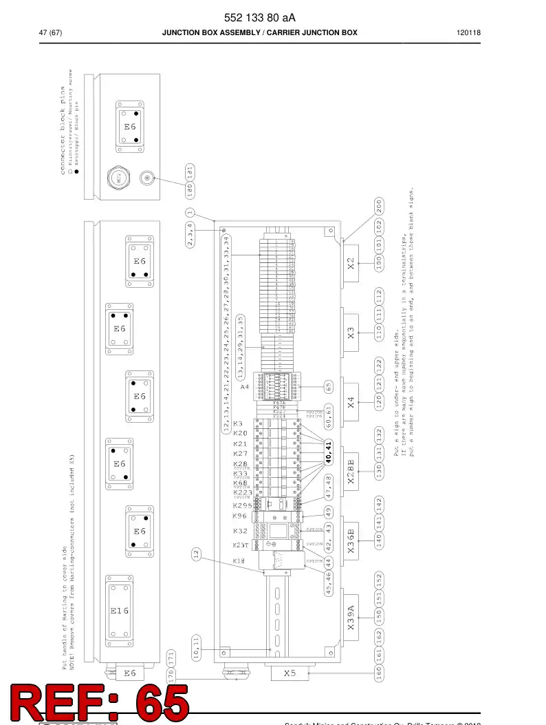 55213595a 552 135 95a Module, Diode - Sandvik Technical Drawing