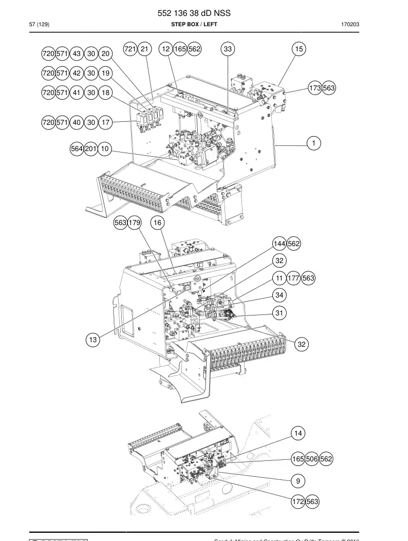 55213638d 552 136 38d Step Box - Sandvik Technical Drawing