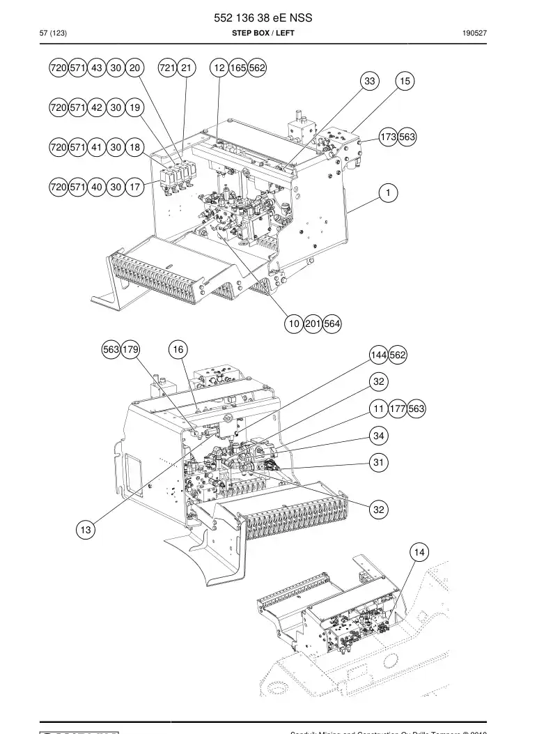 55213638e 552 136 38e Step Box - Sandvik Technical Drawing
