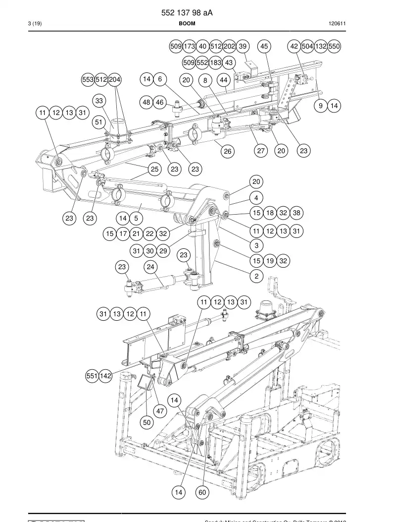 55213798a 552 137 98a BOOM - Sandvik Technical Drawing