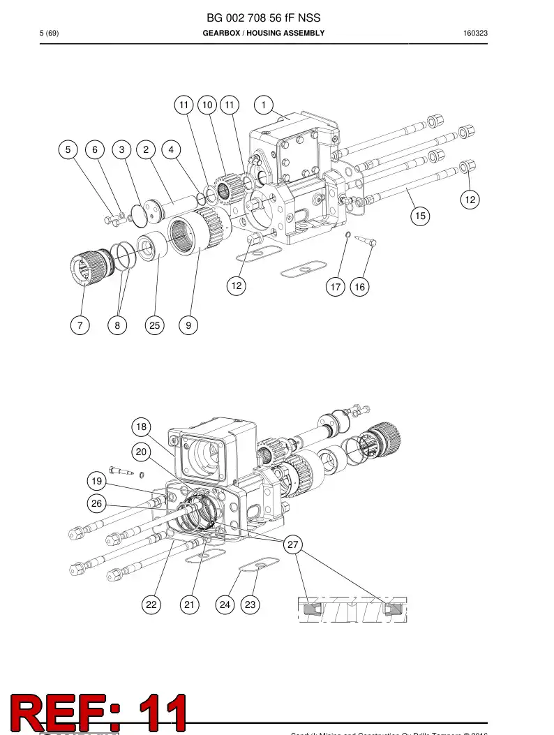 55213839 552 138 39 Ring, Slip - Sandvik Technical Drawing