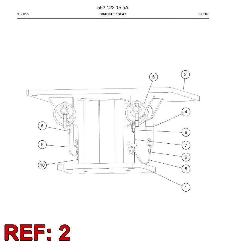 55213897 552 138 97 Pedestal - Sandvik Technical Drawing