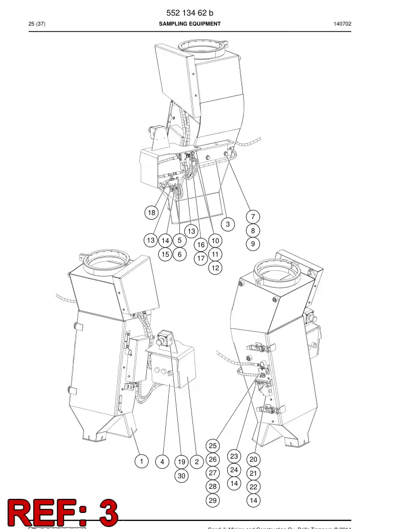 55214011 552 140 11 Supporting block - Sandvik Technical Drawing
