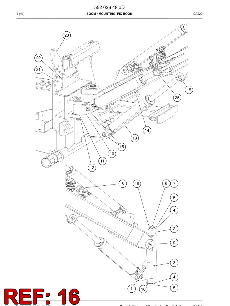 55214025a 552 140 25a Shim - Sandvik Technical Drawing