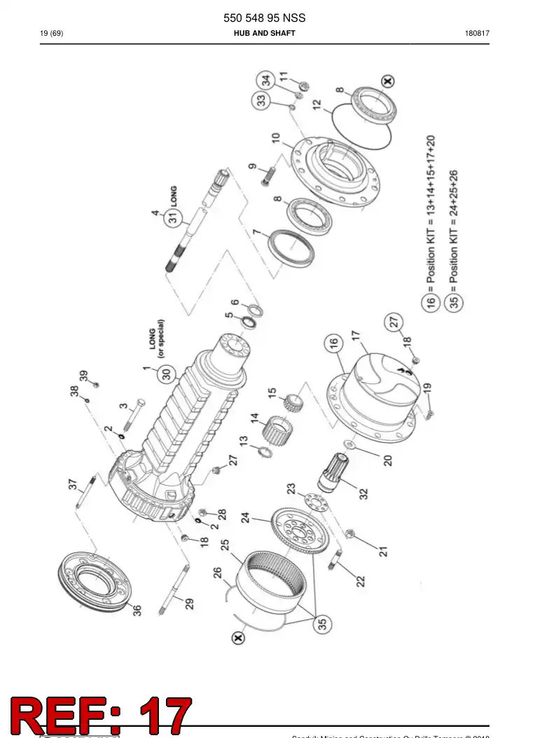 55214046 552 140 46 Planet Carrier - Sandvik Technical Drawing