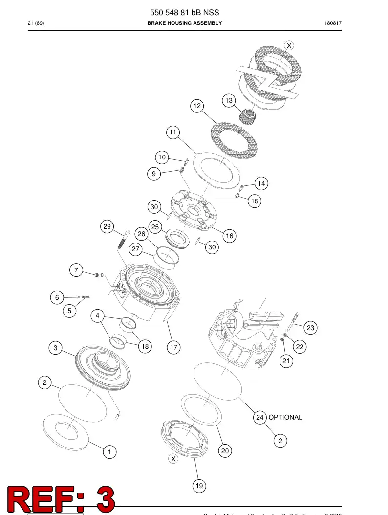 55214050 552 140 50 PISTON - Sandvik Technical Drawing