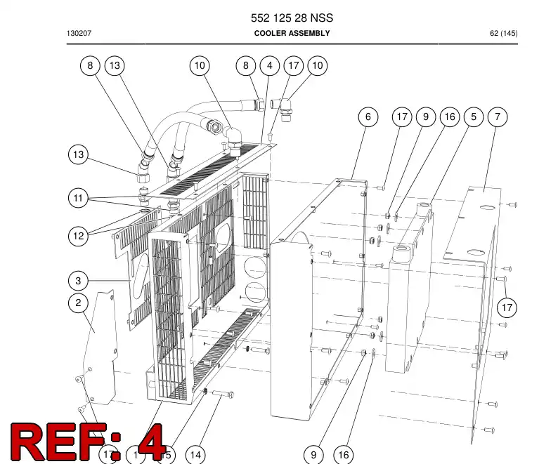 55214061 552 140 61 Plate, Cover - Sandvik Technical Drawing