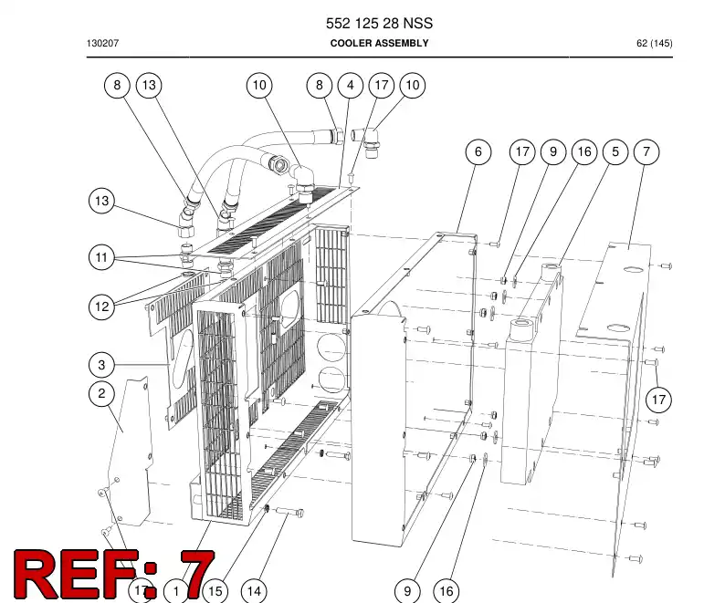 55214067 552 140 67 Plate, Cover - Sandvik Technical Drawing