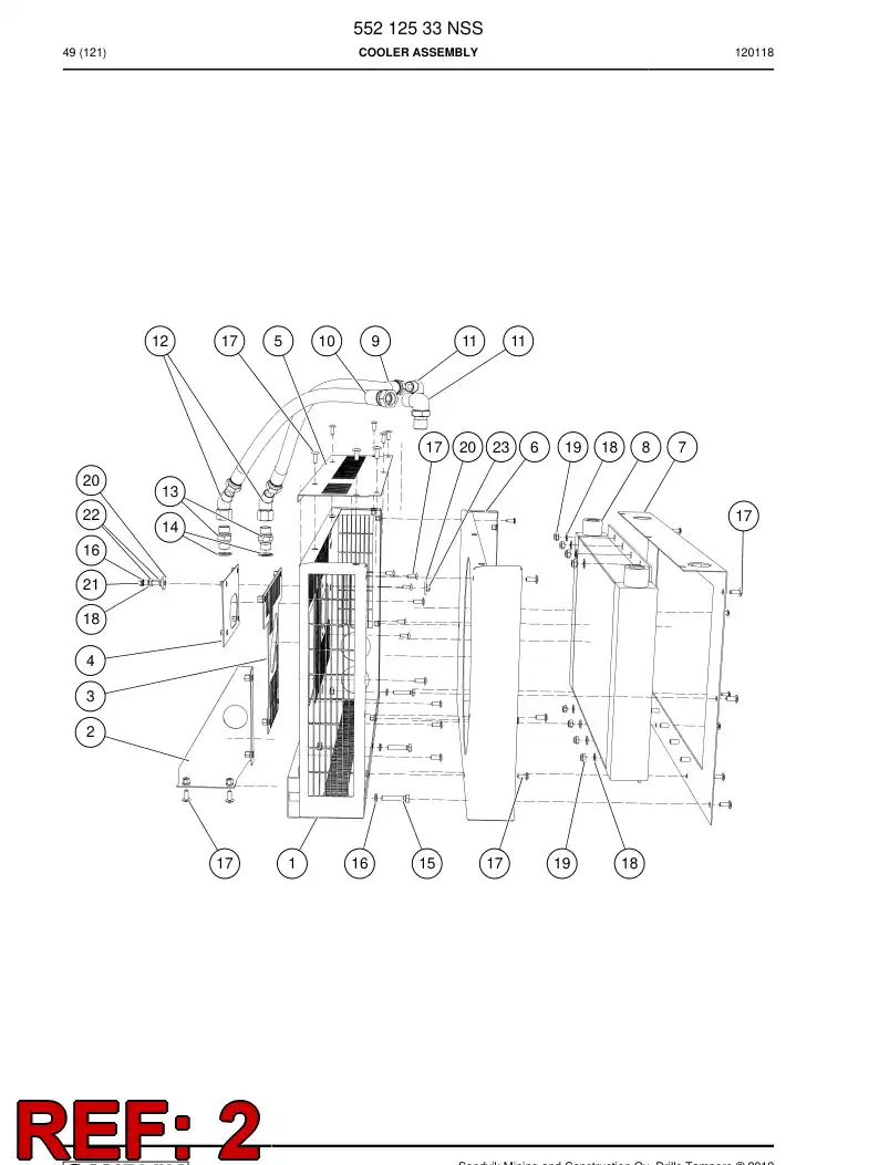 55214085 552 140 85 Support - Sandvik Technical Drawing