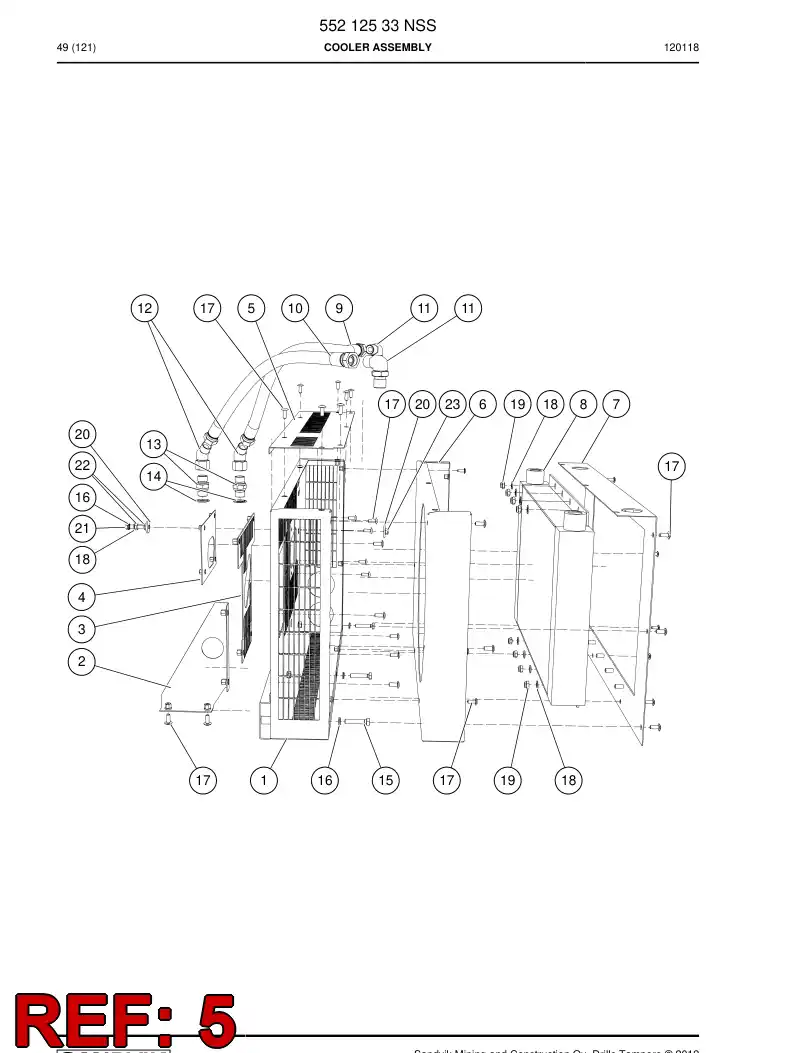 55214088 552 140 88 Plate, Cover - Sandvik Technical Drawing