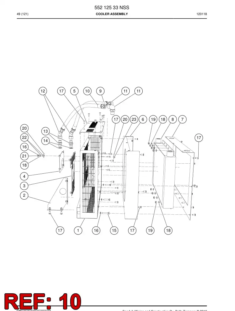 55214098 552 140 98 Hose - Sandvik Technical Drawing