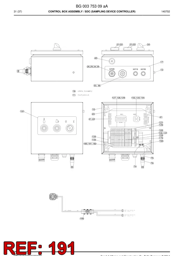 55214103a 552 141 03a Decal - Sandvik Technical Drawing