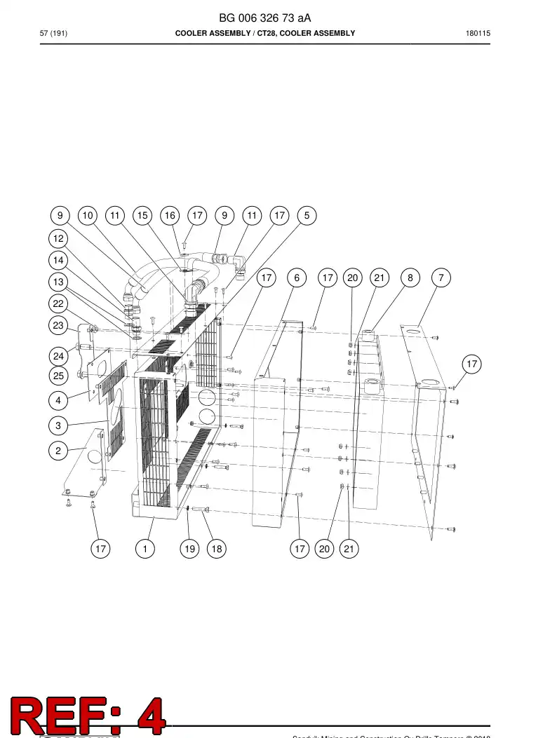 55214110 552 141 10 Plate - Sandvik Technical Drawing