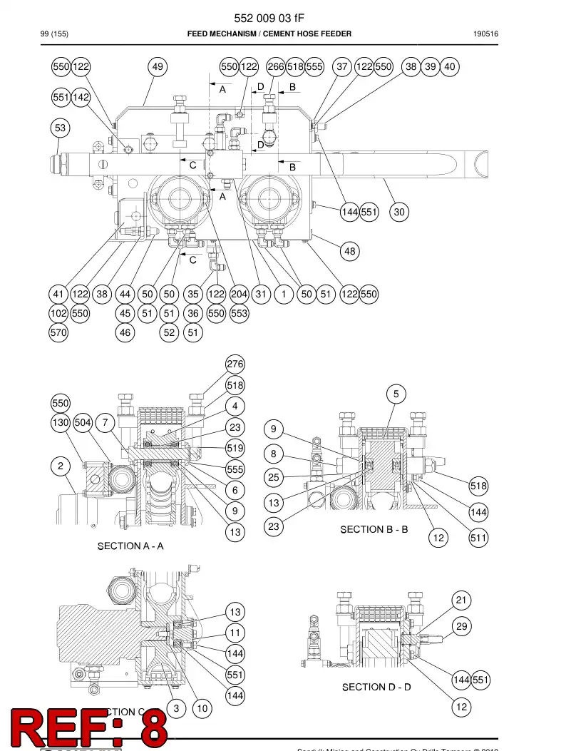 55214157 552 141 57 Bolt - Sandvik Technical Drawing