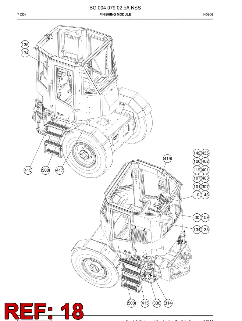 55214202 552 142 02 Decal - Sandvik Technical Drawing
