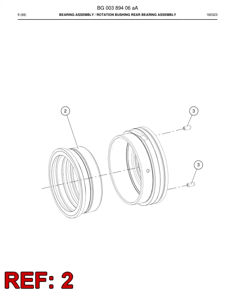 55214209 552 142 09 Bushing - Sandvik Technical Drawing
