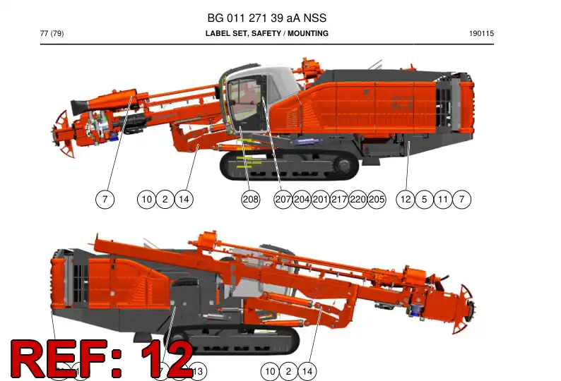 55214459 552 144 59 SEAL - Sandvik Technical Drawing