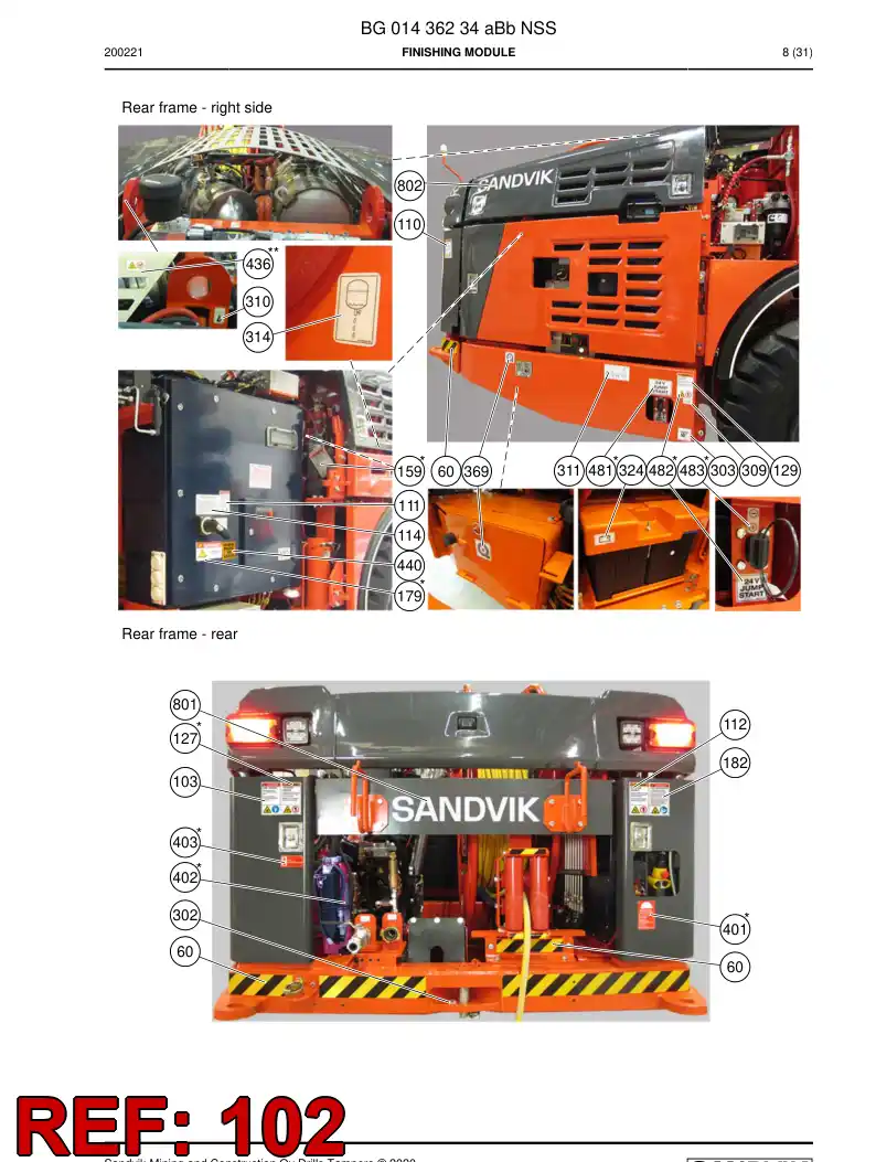 55214506 552 145 06 Sign - Sandvik Technical Drawing