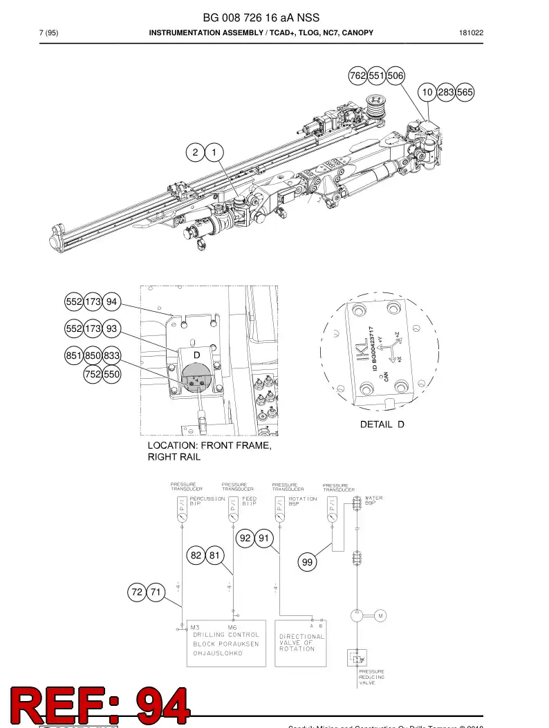 55214612a 552 146 12a Plate, Mounting - Sandvik Technical Drawing