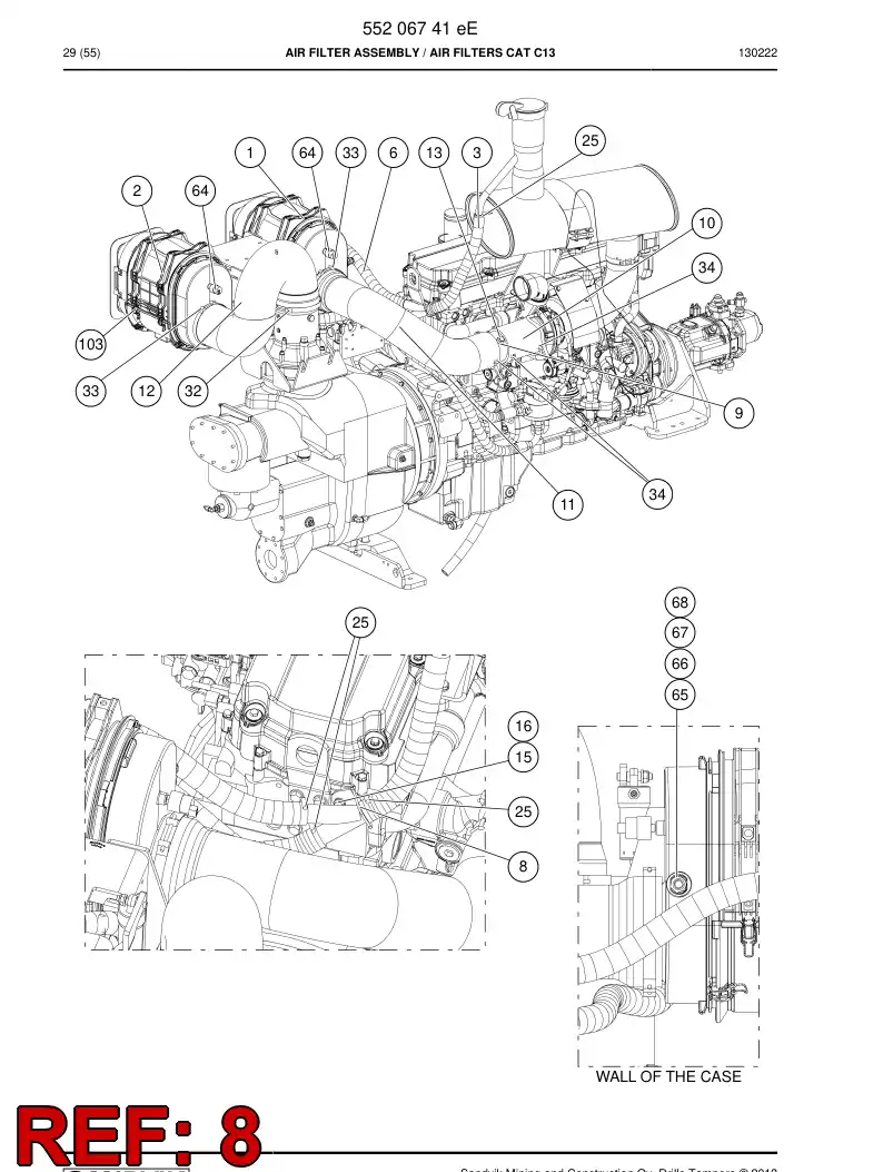 55214780 552 147 80 Junction pipe - Sandvik Technical Drawing